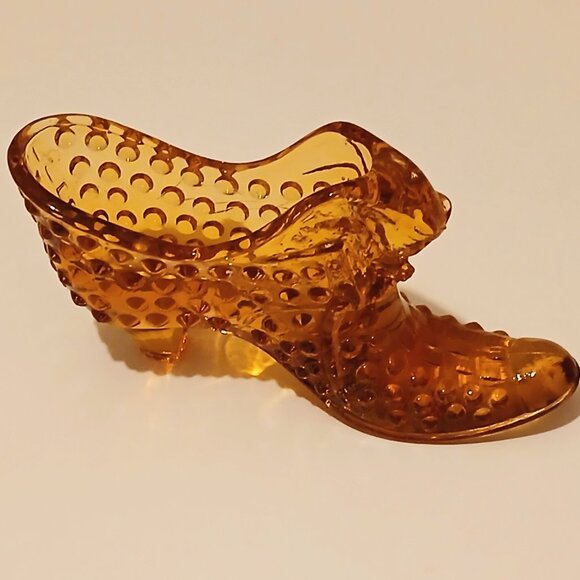 Vintage Hobnob Amber Colored Cathead Slipper EUC - Picture 4 of 4